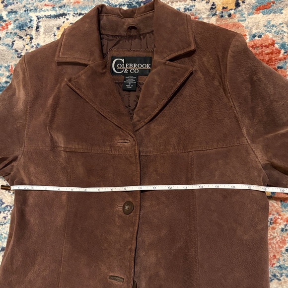 Vintage Cocoa Brown Suede Blazer Coat Chocolate Wilsons Leather Colebrook Small - Picture 6 of 16
